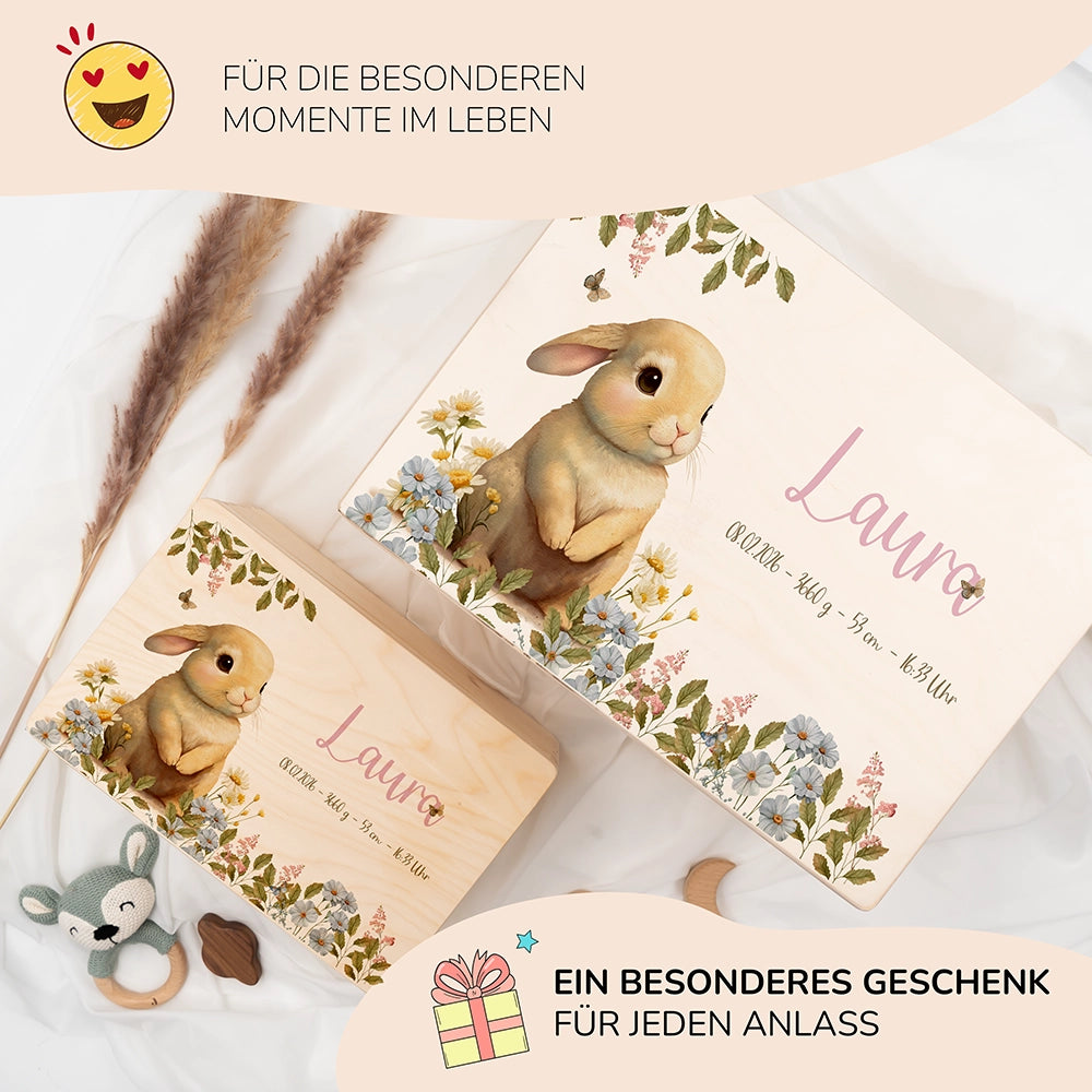 Erinnerungsbox Baby - Niedlicher Hase Ostern