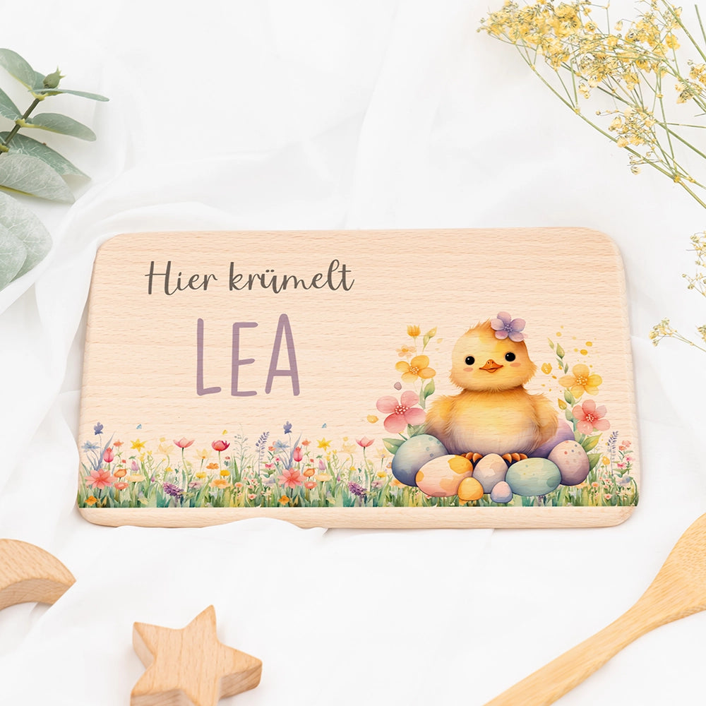 Frühstücksbrettchen Holz personalisiert