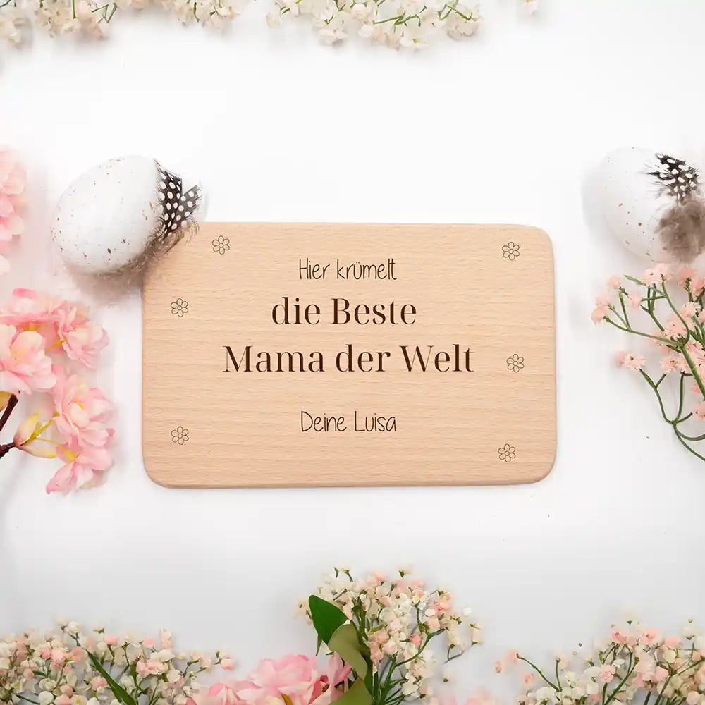 FrĂĽhstĂĽcksbrettchen - Die beste Mama der Welt Gravur