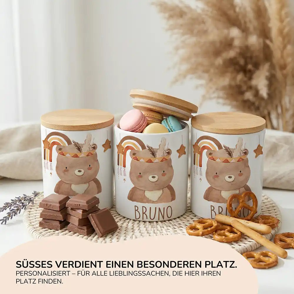 Personalisierte Keksdose Boho-BĂ€r - Ansicht 15