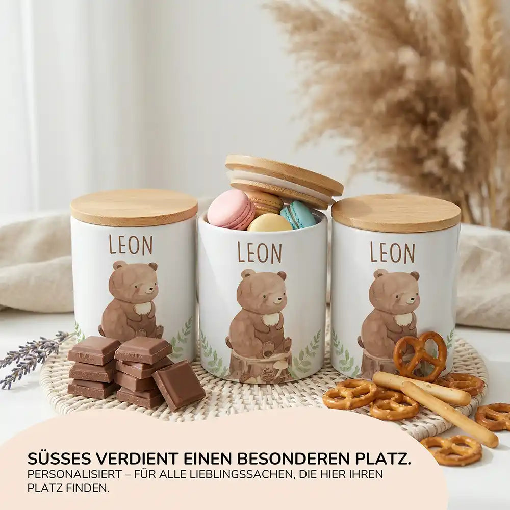 Personalisierte Keksdose BĂ€r Wald - Ansicht 15