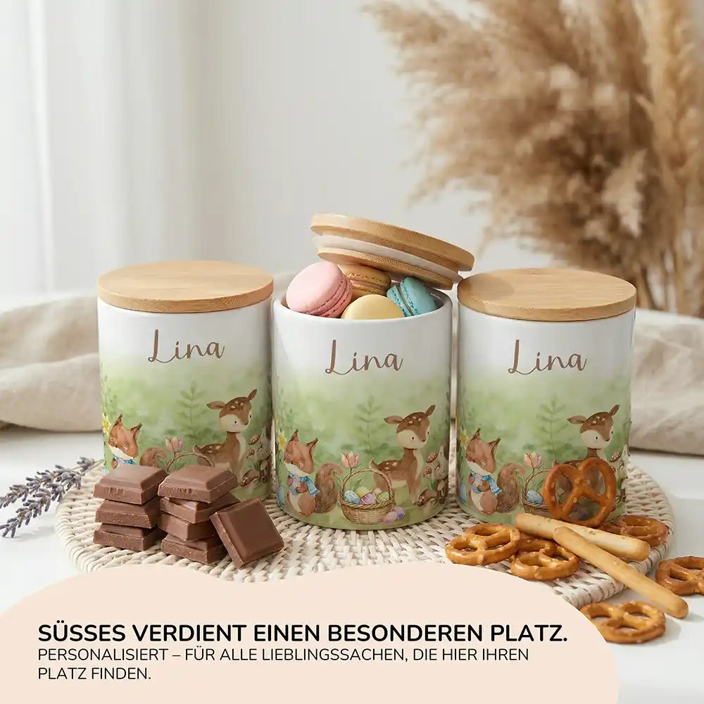 Personalisierte Keksdose Ostern Reh & Fuchs - Ansicht 15