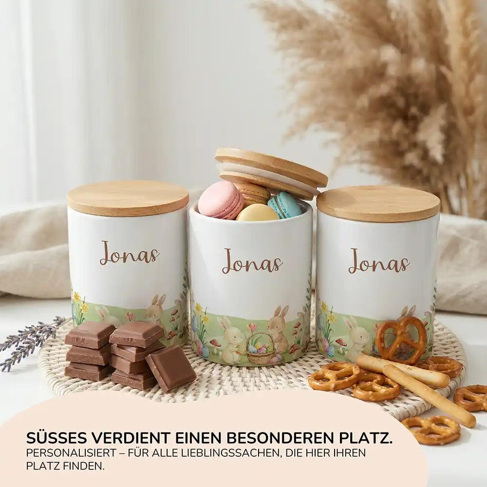 Personalisierte Keksdose Ostern Hasen - Ansicht 15