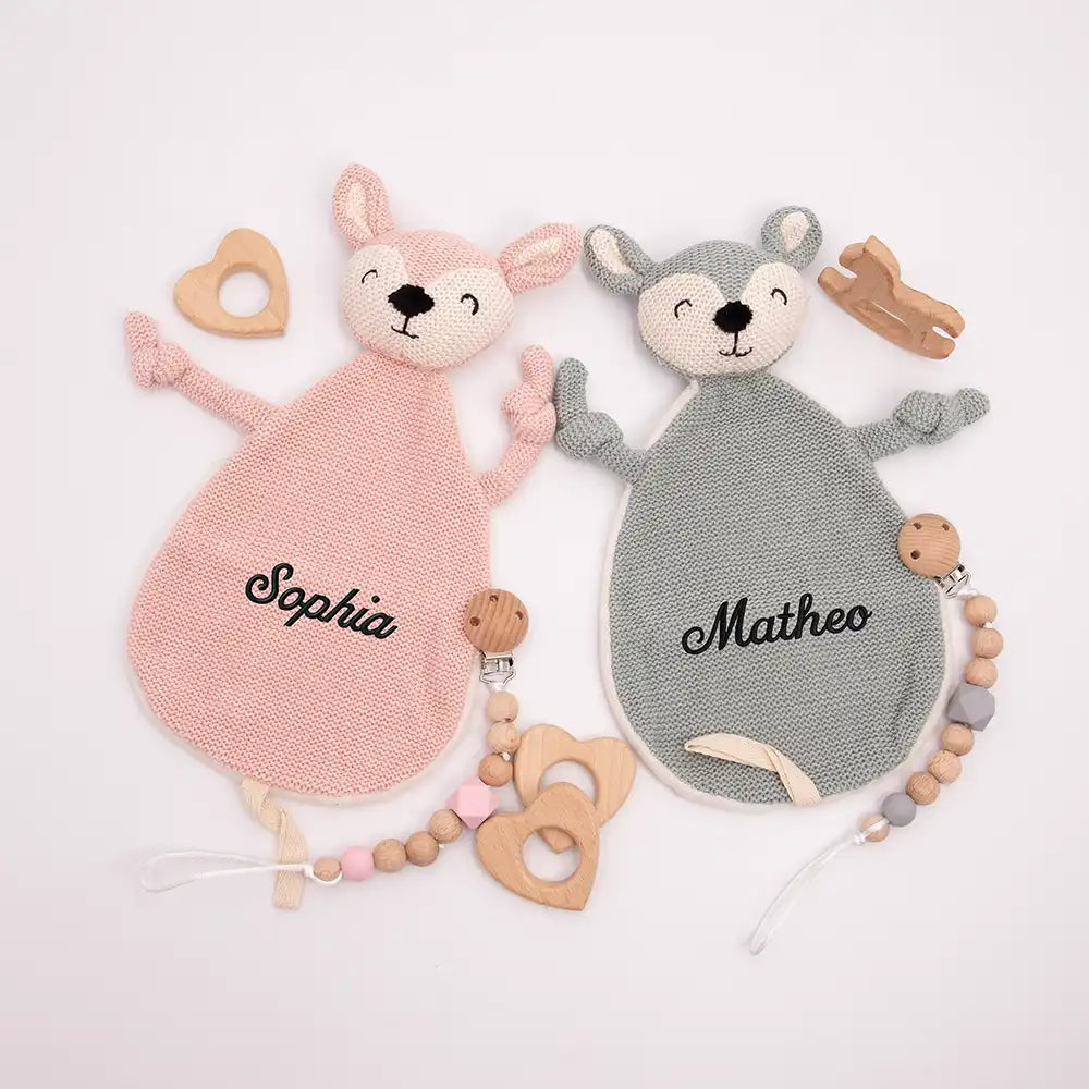 JOLLEIN Schnuffeltuch personalisiert mit Namen - Mädchen & Jungen