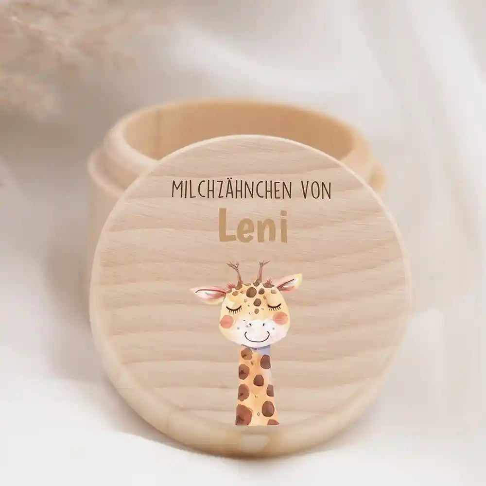 Zahndose Milchzähne personalisiert Giraffe