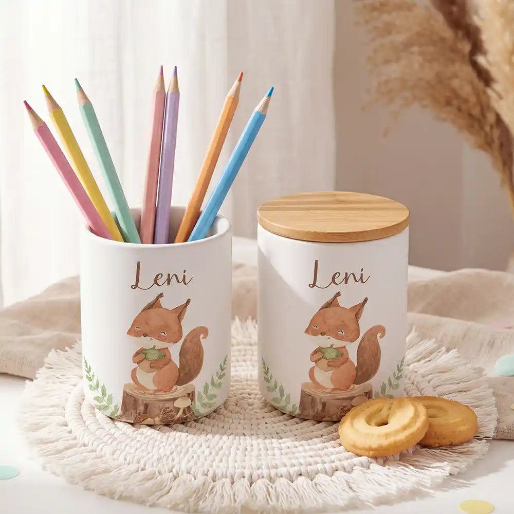 Personalisierte Keksdose Eichhörnchen - liebevoll personalisiert