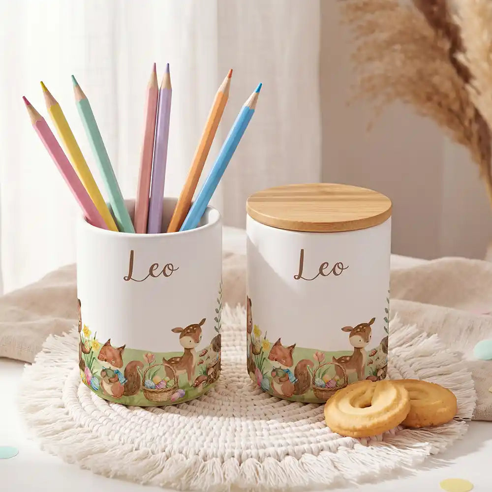 Personalisierte Keksdose Ostern Frühlingswiese - liebevoll personalisiert