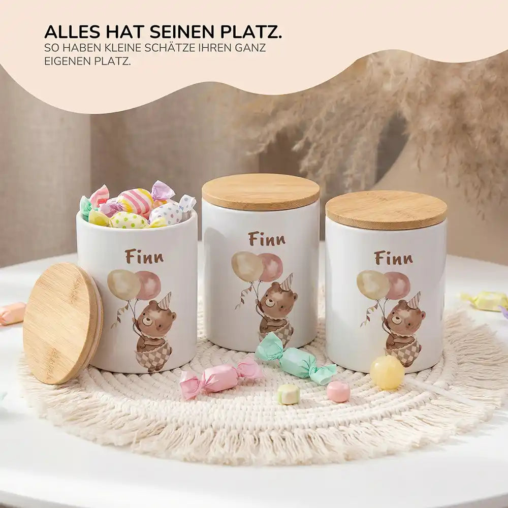Lifestyle: Personalisierte Keksdose BĂ€r Geburtstag im Kinderzimmer