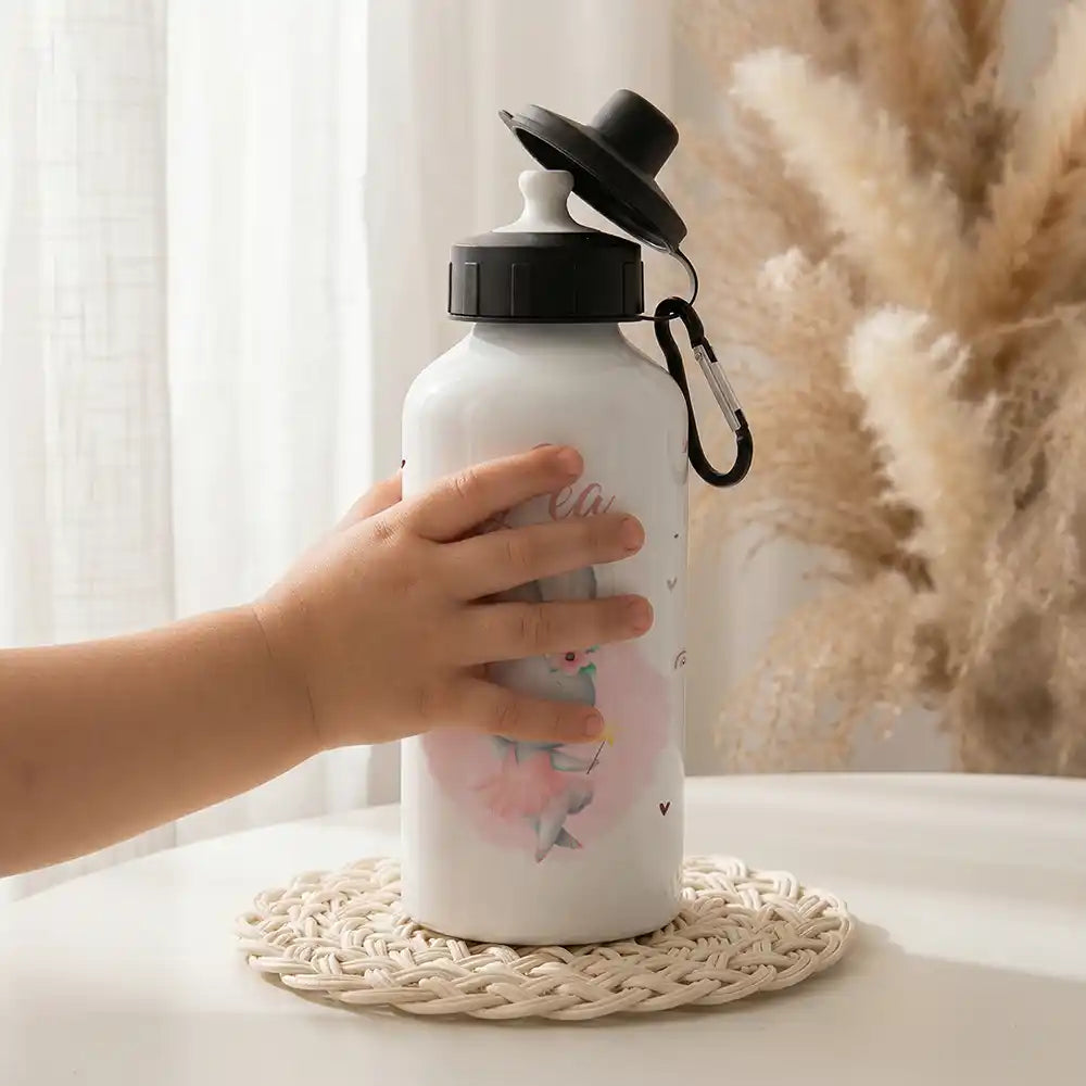 Personalisierte Trinkflasche Kinder Hase Ballerina – Geschenk zur Einschulung & Taufe