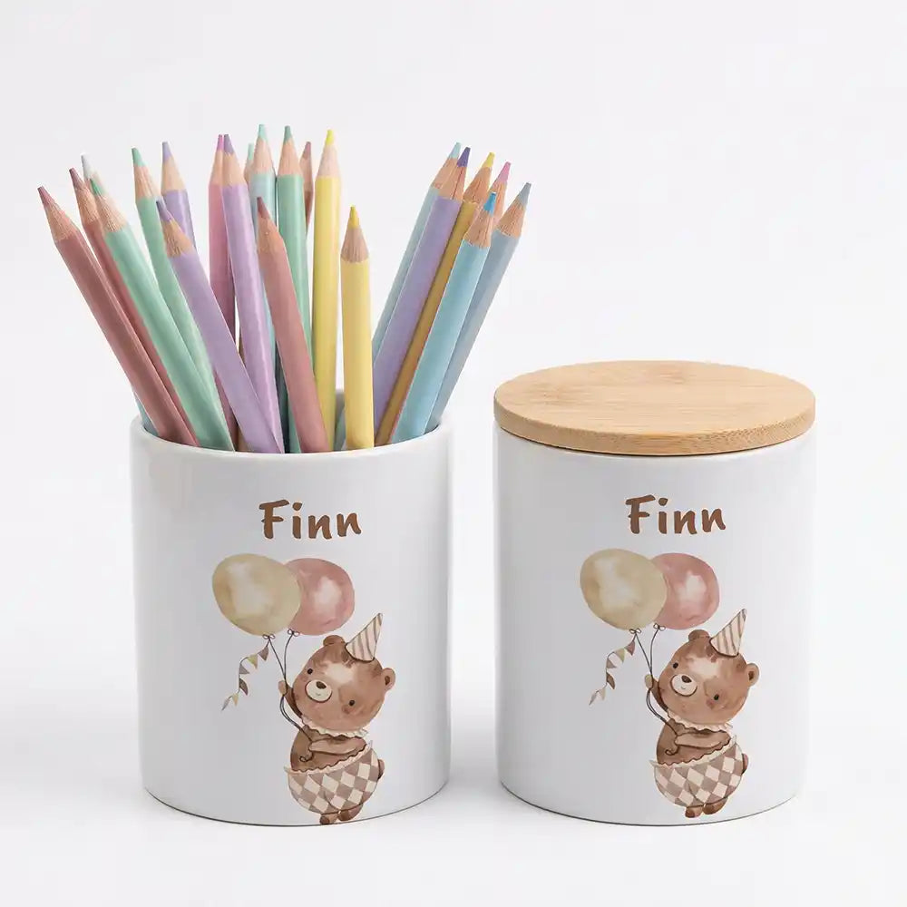 Personalisierte Keksdose BĂ€r Geburtstag - Geschenk zur Taufe, Geburt, Einschulung