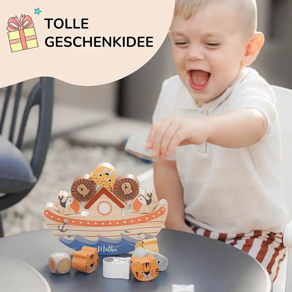 Jollein Arche Noah Balancespiel personalisiert mit Namen