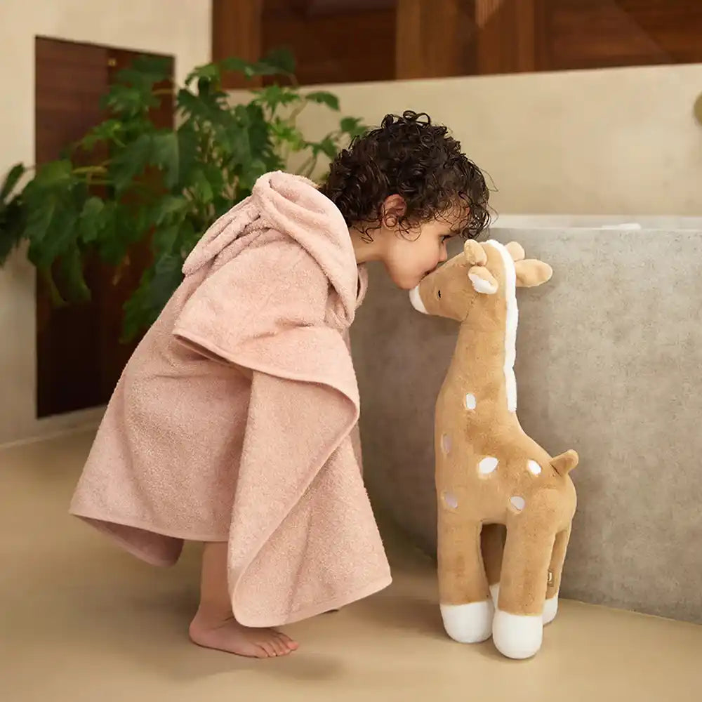 Kapuzenhandtuch Baby personalisiert – Nougat, weiches Frottee mit Kapuze für warme Badestunden