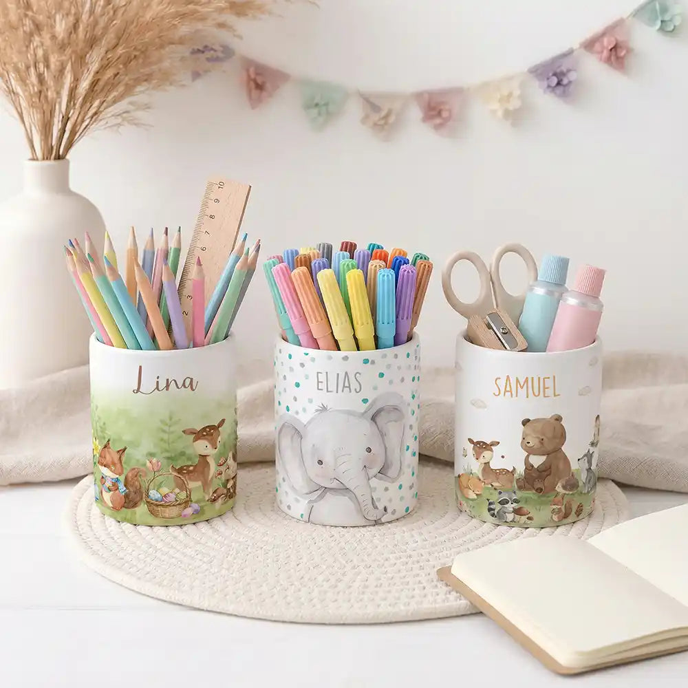 Stiftehalter Elefant Konfetti - Schreibtisch-Organizer Keramik