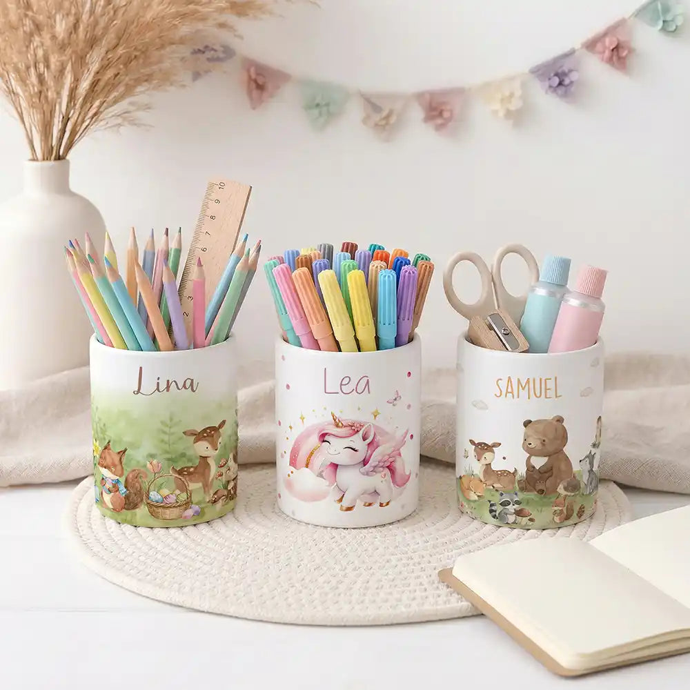 Stiftehalter Einhorn Flügel - Schreibtisch-Organizer Keramik
