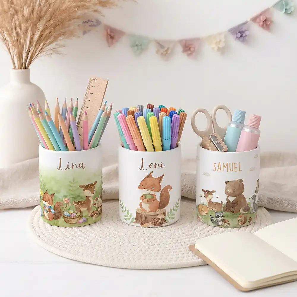 Stiftehalter Eichhörnchen - Schreibtisch-Organizer Keramik