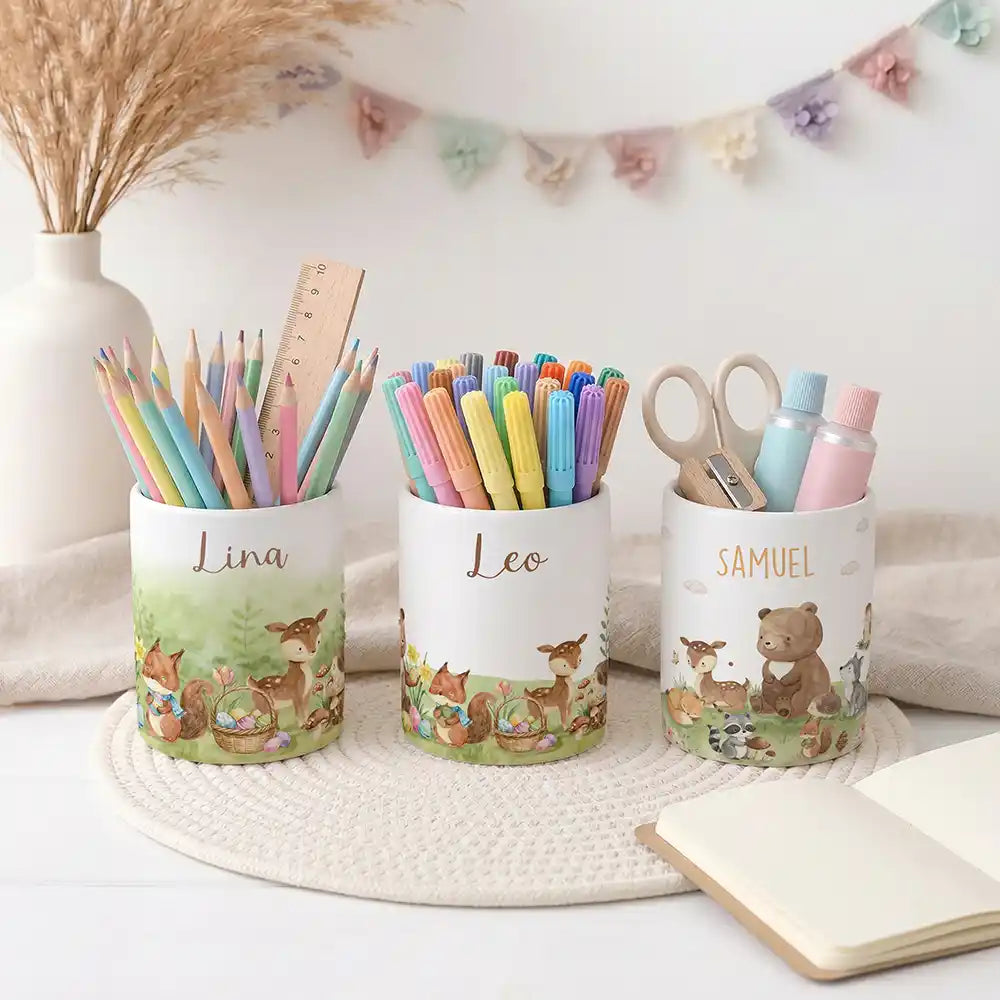 Stiftehalter Ostern Frühlingswiese - Schreibtisch-Organizer Keramik