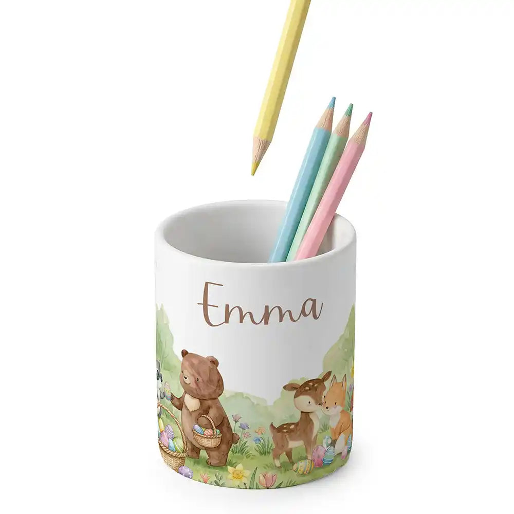 ZahnbĂŒrstenhalter Kinder Ostern BĂ€renfamilie - mit Namen aus Keramik