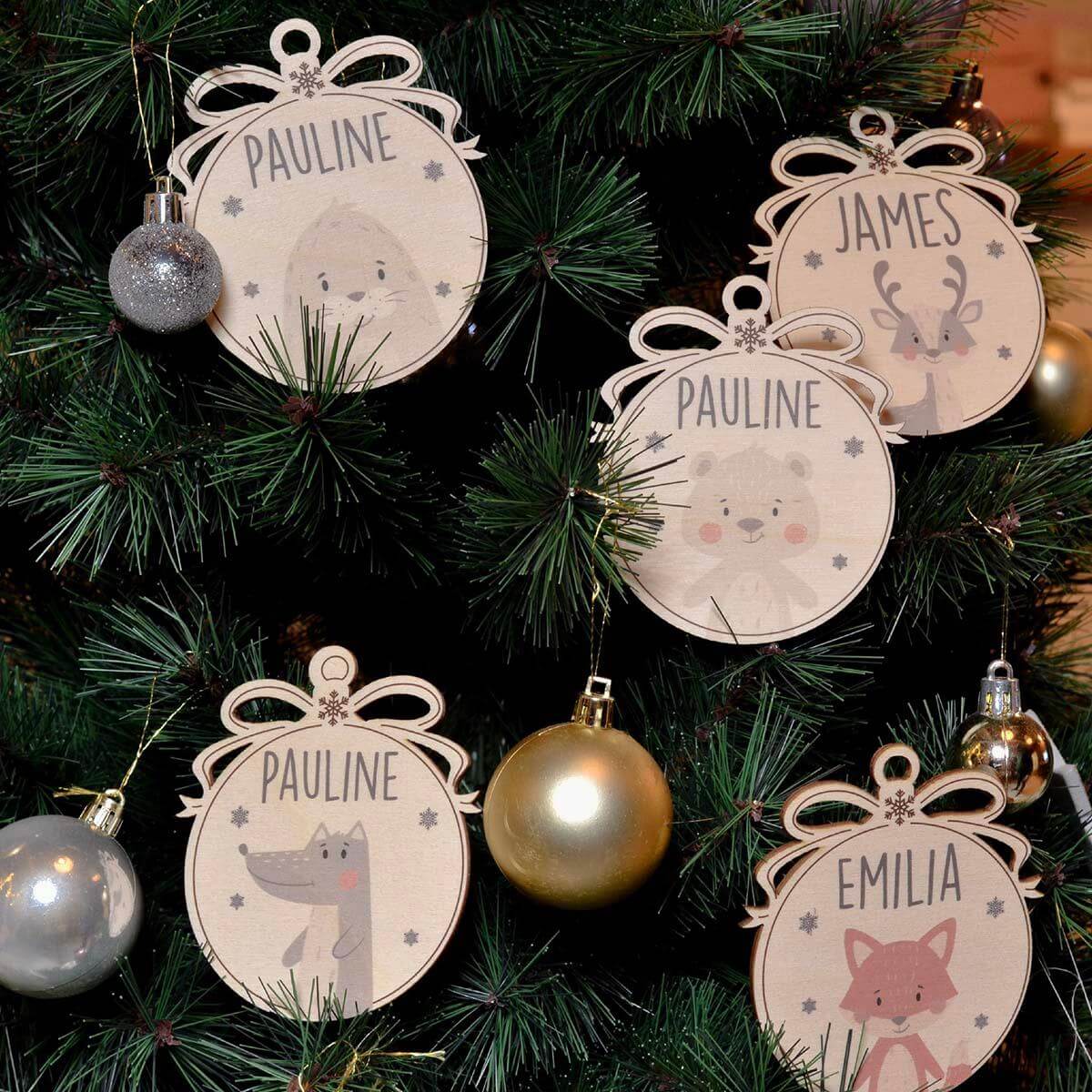 close-up of Christmas ornament with elch motif