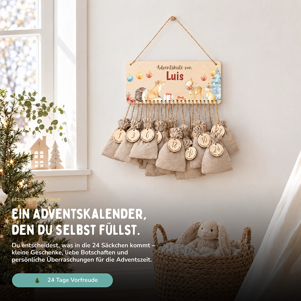 Personalisierter Adventskalender Weihnachtsfamilie