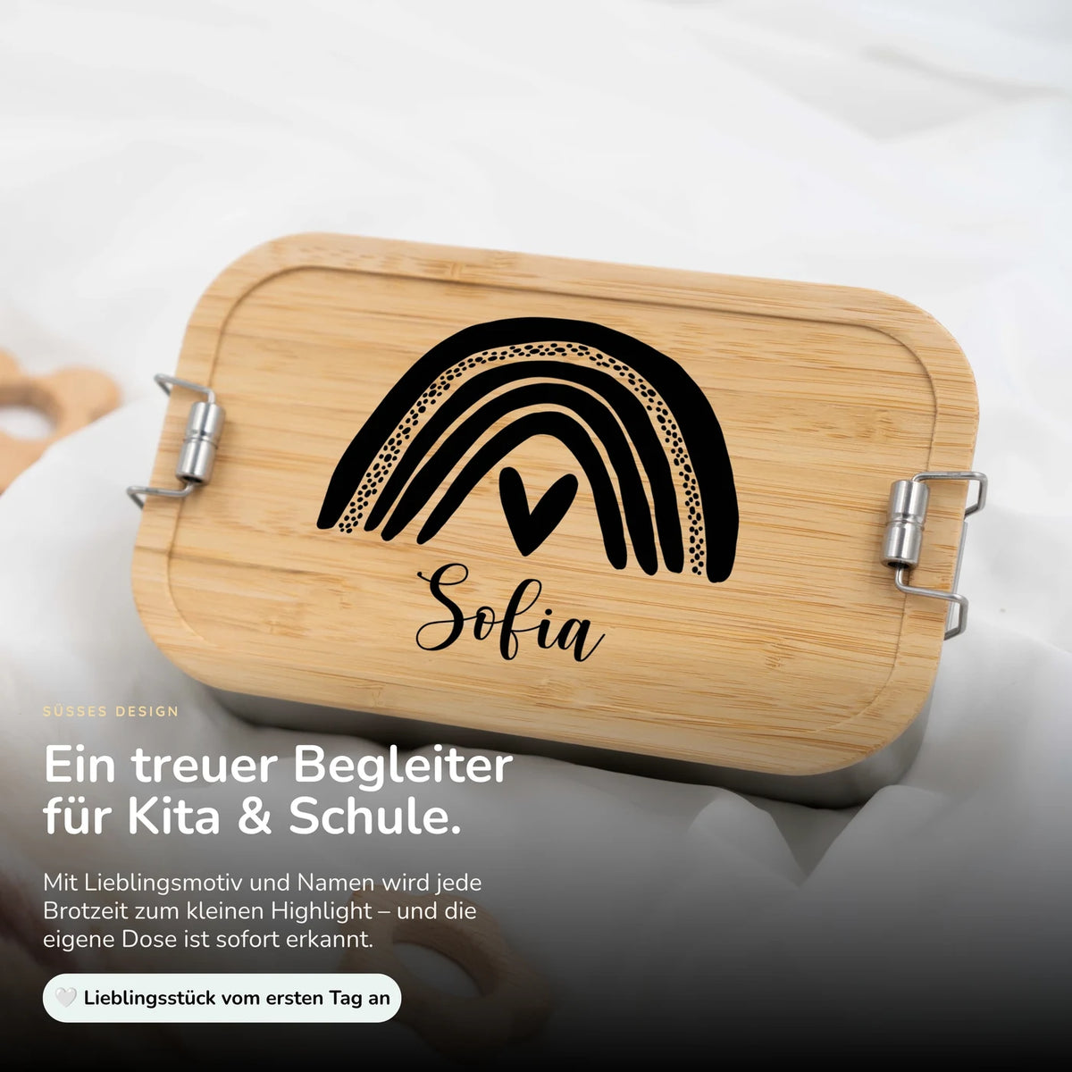 Brotdose personalsiert Regenbogen