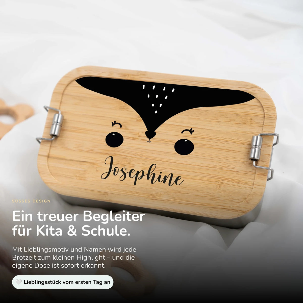 Brotdose personalisiert Fuchsgesicht