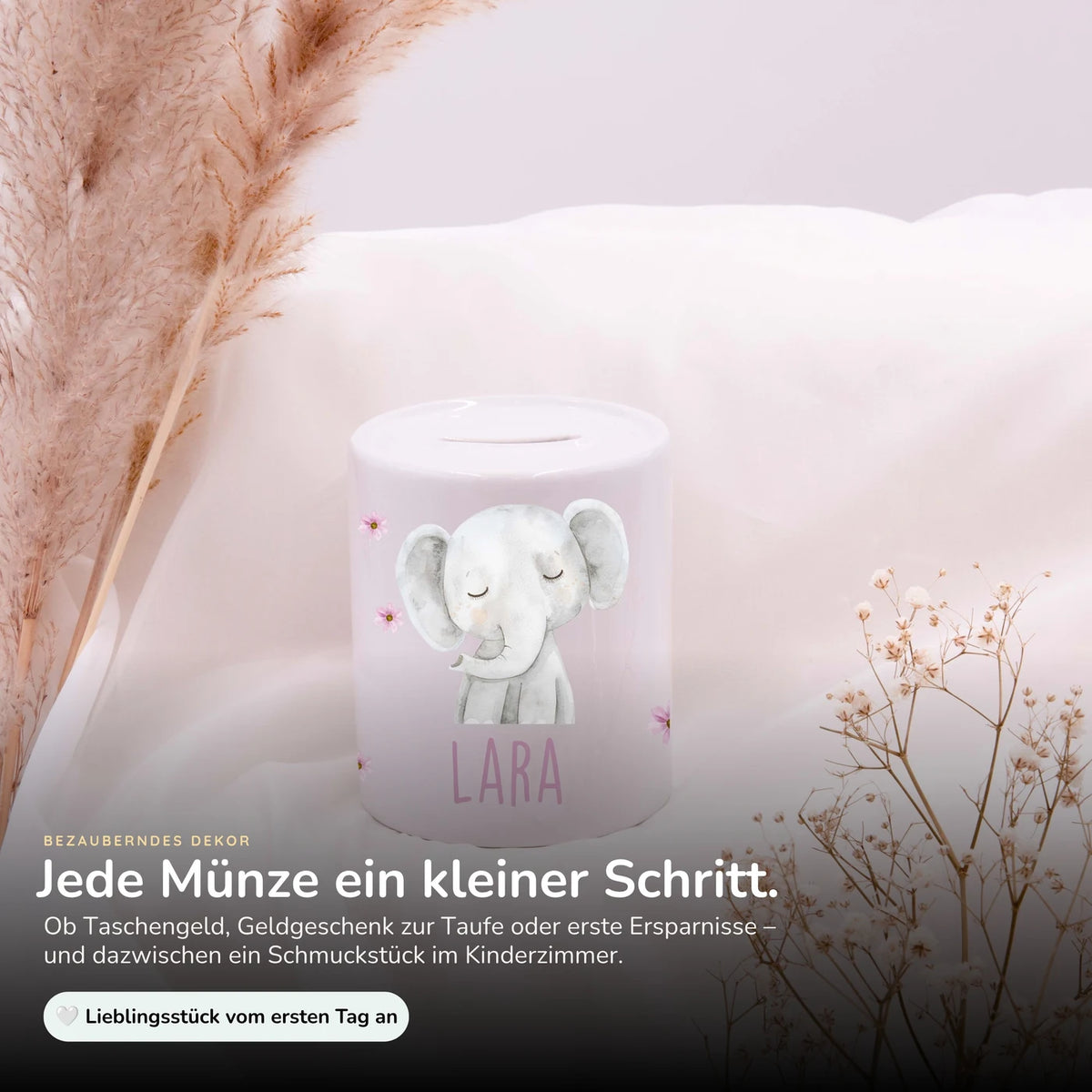 Spardose Kinder aus Keramik - Elefant
