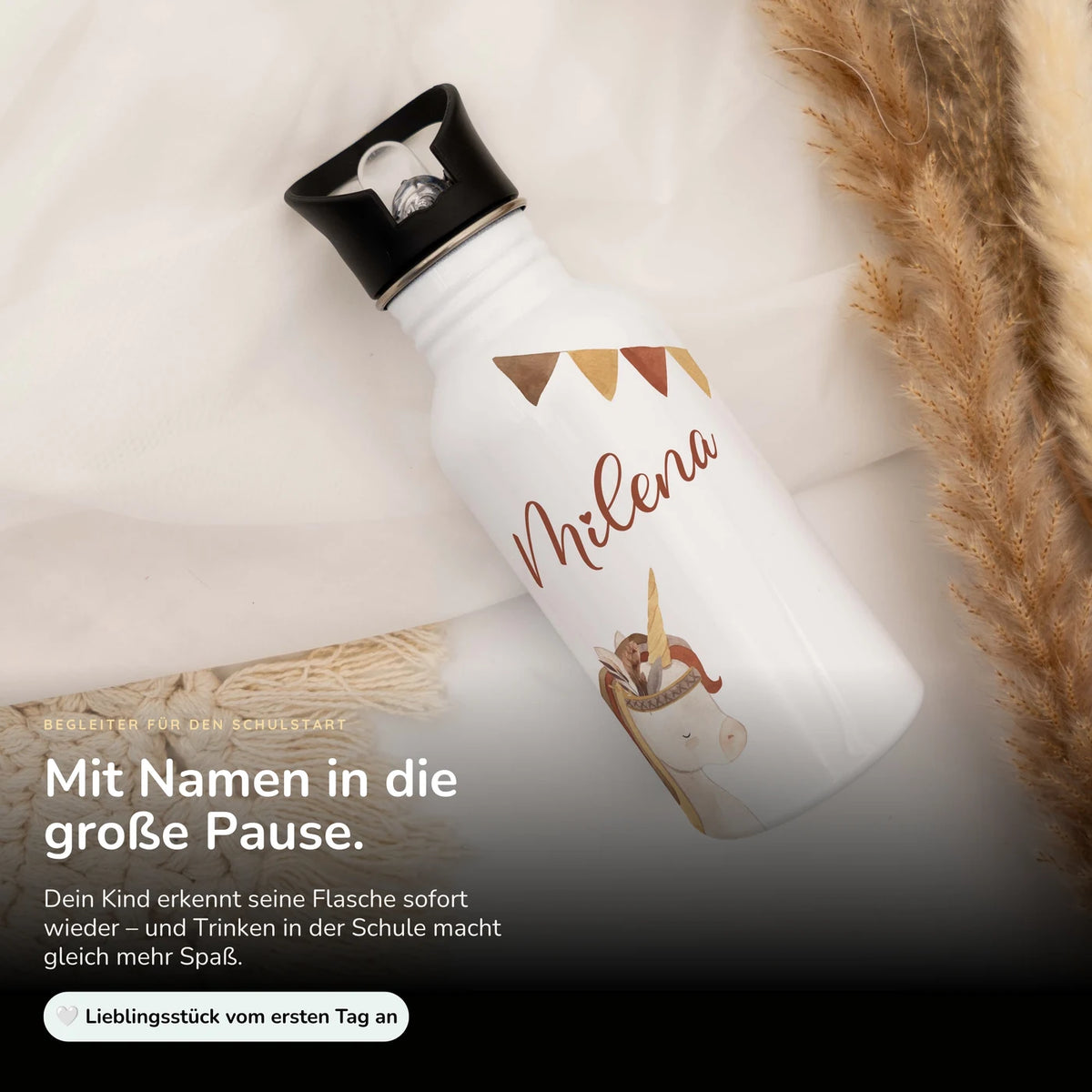 Trinkflasche Kinder Edelstahl - Einhorn