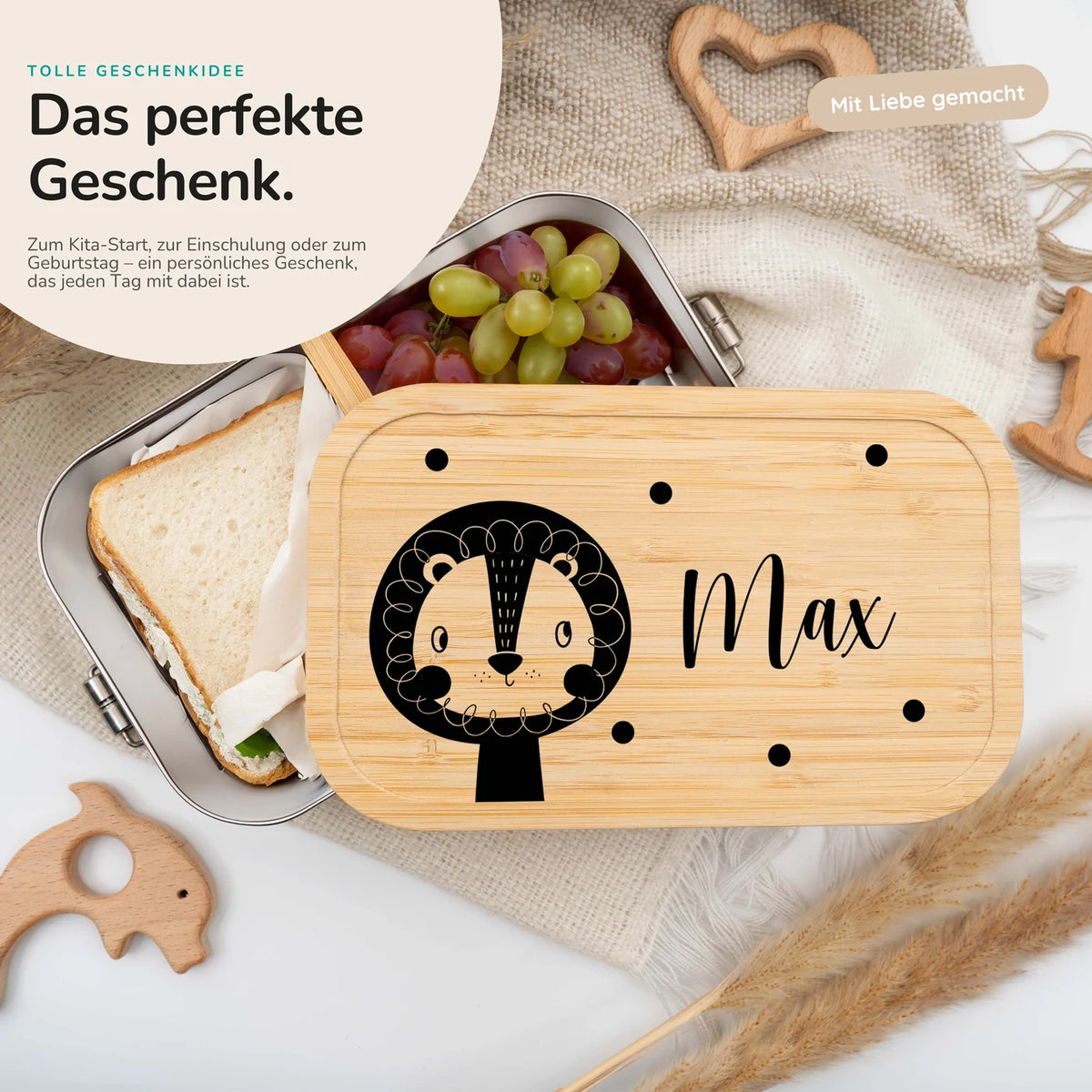 Brotdose personalisiert Löwe