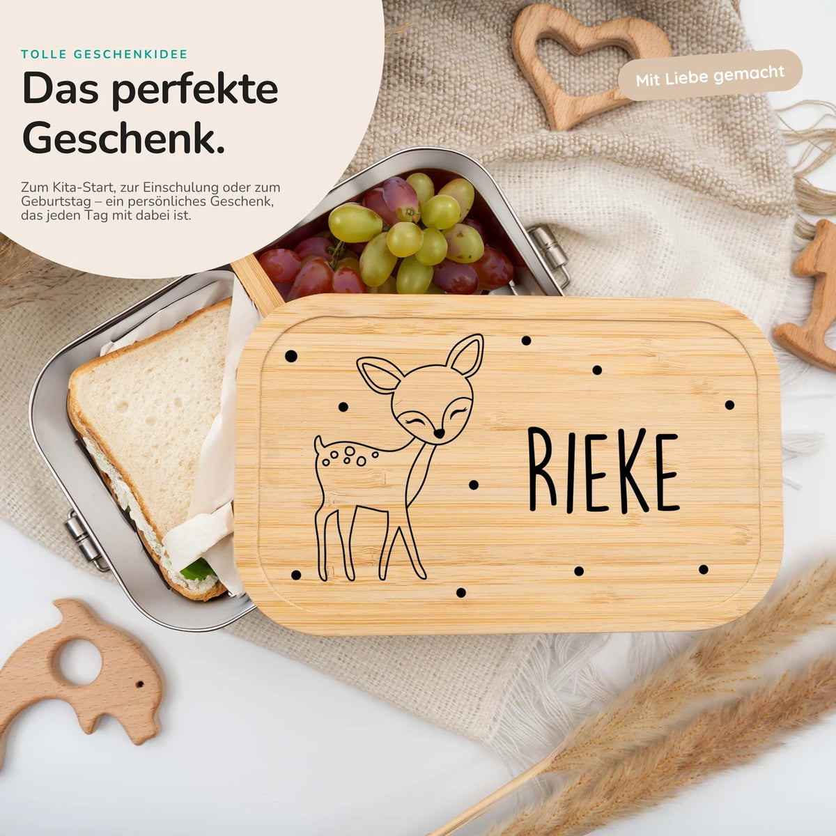 Brotdose Kinder personalisiert - Reh