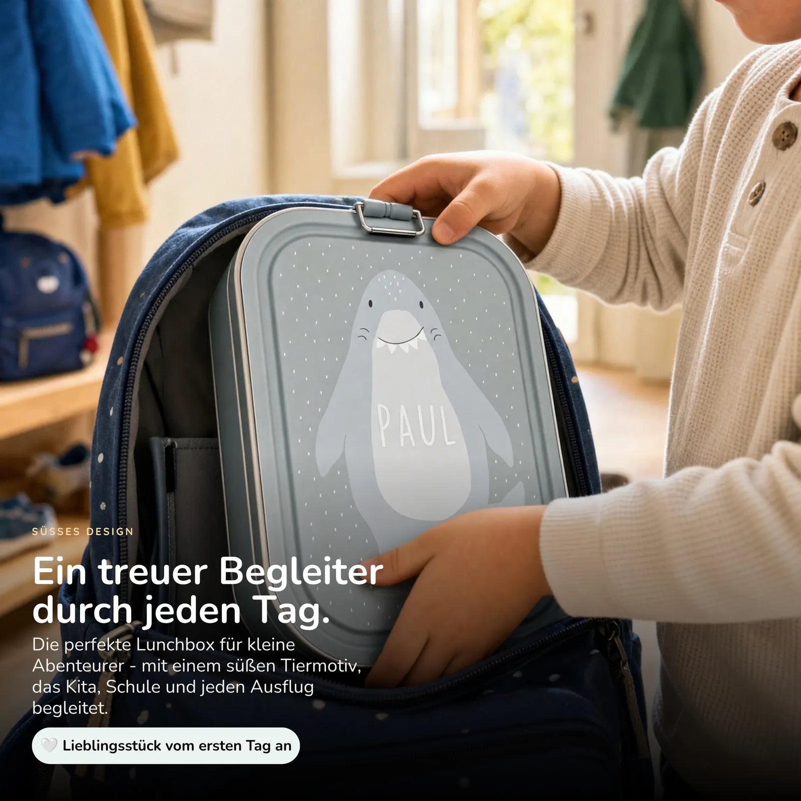Trixie Brotdose Kinder Hai, mit eingraviertem Wunschnamen