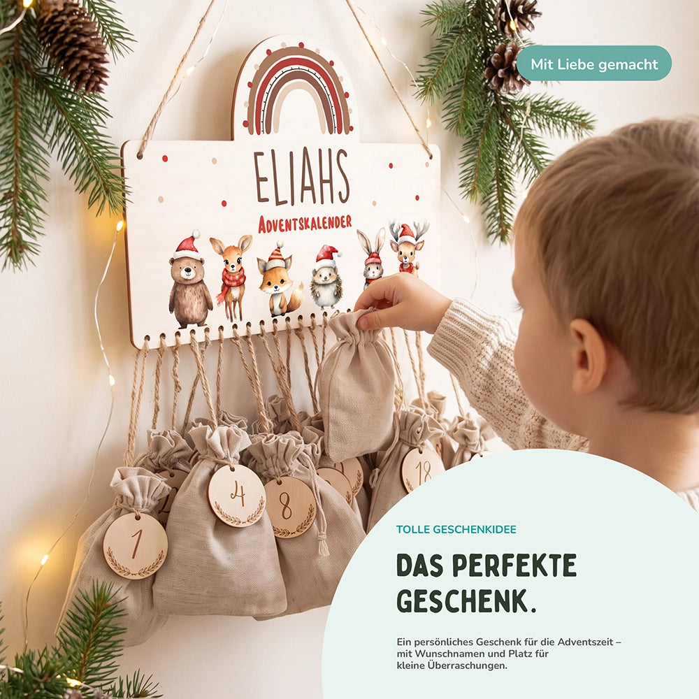 Personalisierte Adventskalender Tierfamilie