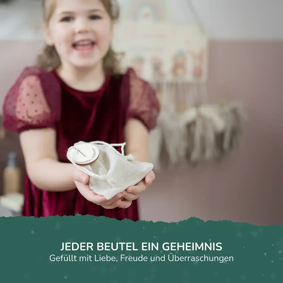 Personalisierbarer Adventskalender farbig - Niedlicher Fuchs