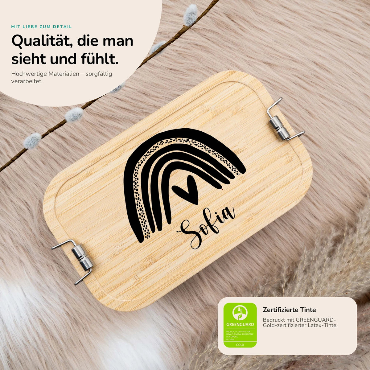 Brotdose personalsiert Regenbogen
