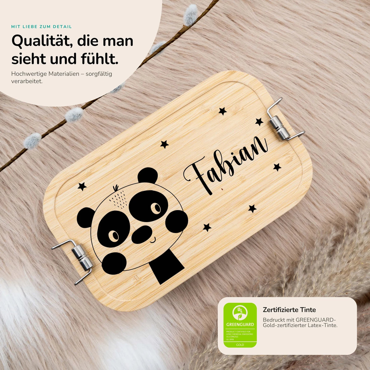 Brotdose personalisiert Panda