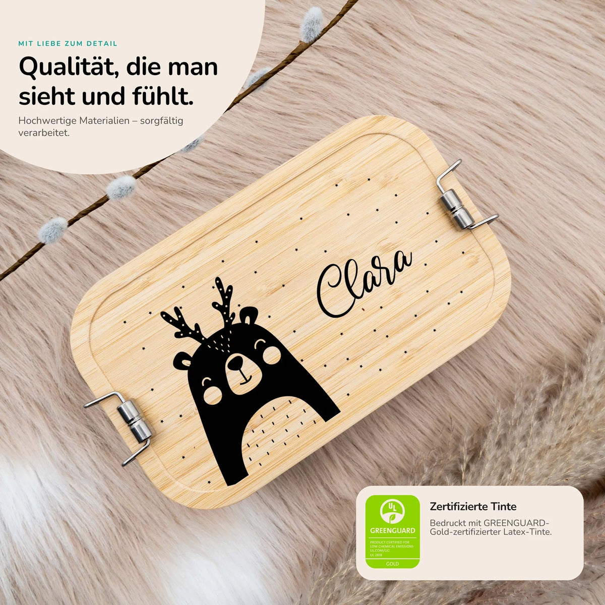 Brotdose personalisiert X-mas Bär