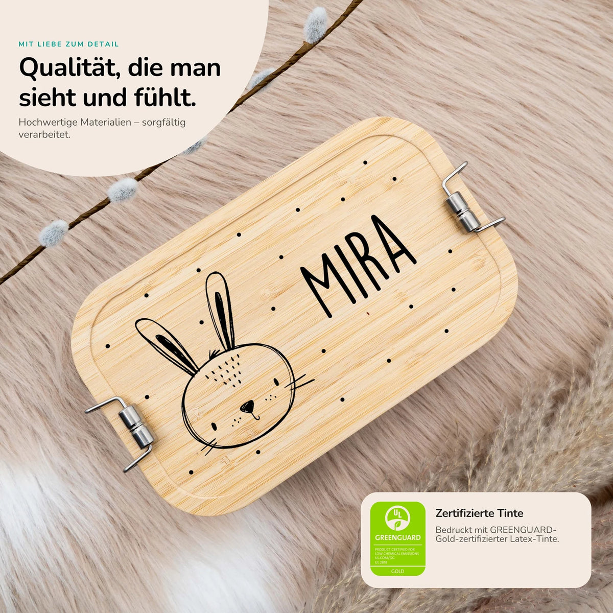 Brotdose personalisiert Hasenkopf