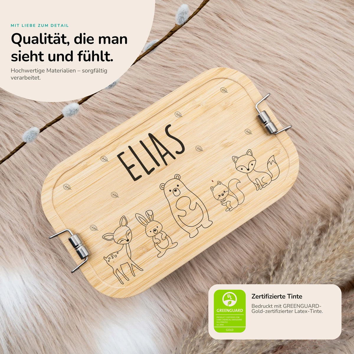 Brotdose personalisiert Waldtiere