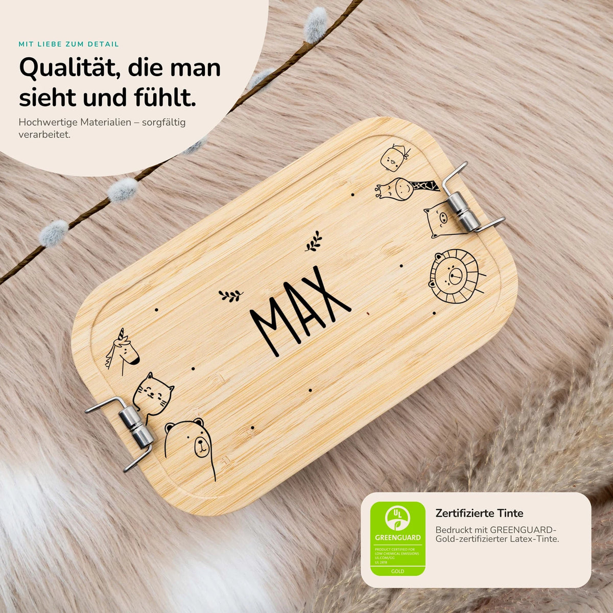 Brotdose Kinder personalisiert - Animal Family