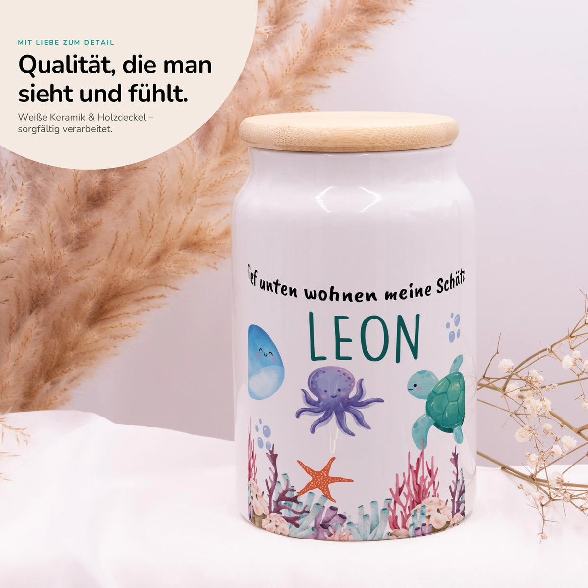 Personalisierbare Keksdose mit Name - Unterwasserwelt