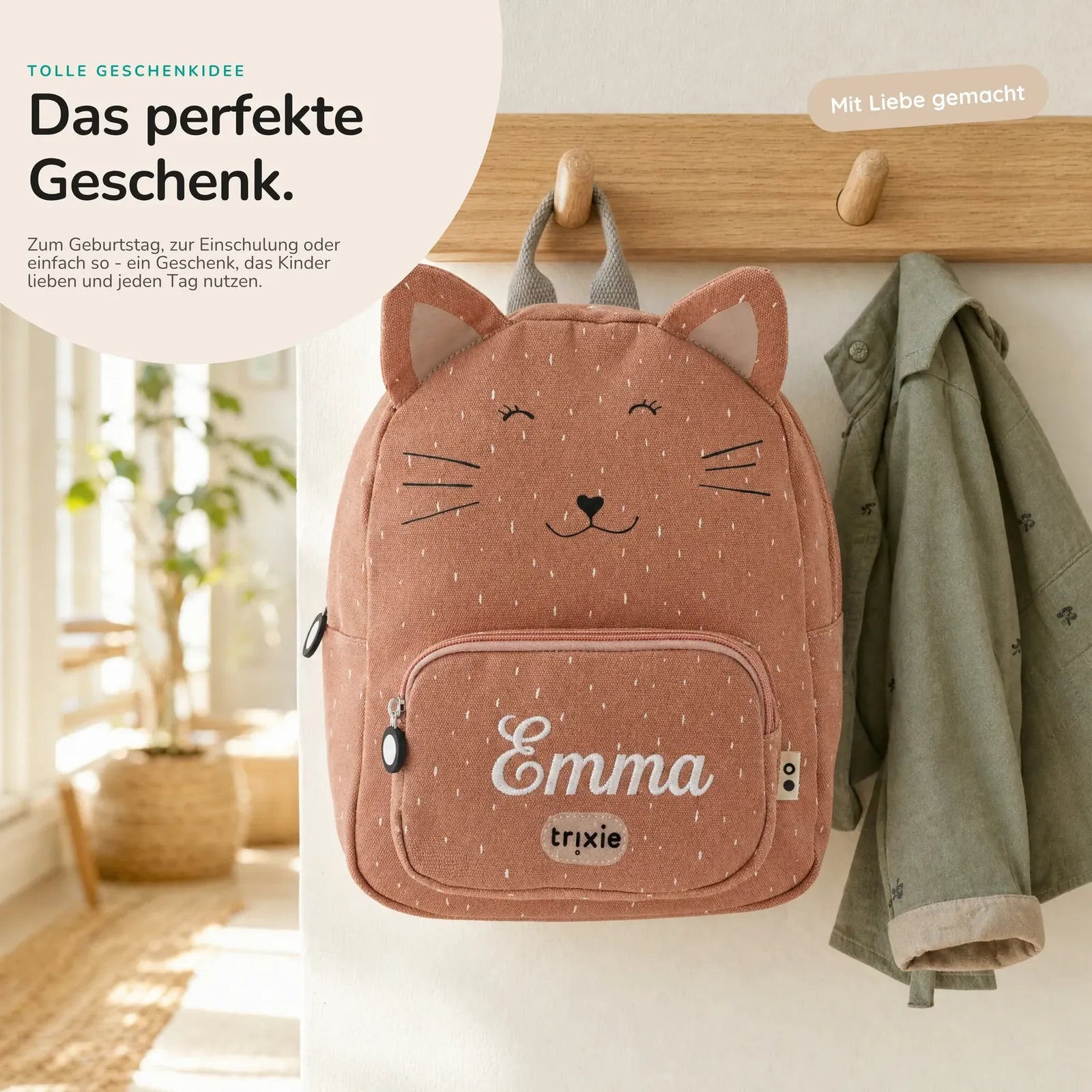 Trixie Kindergartenrucksack Katze, zwei Größen Klein und Groß