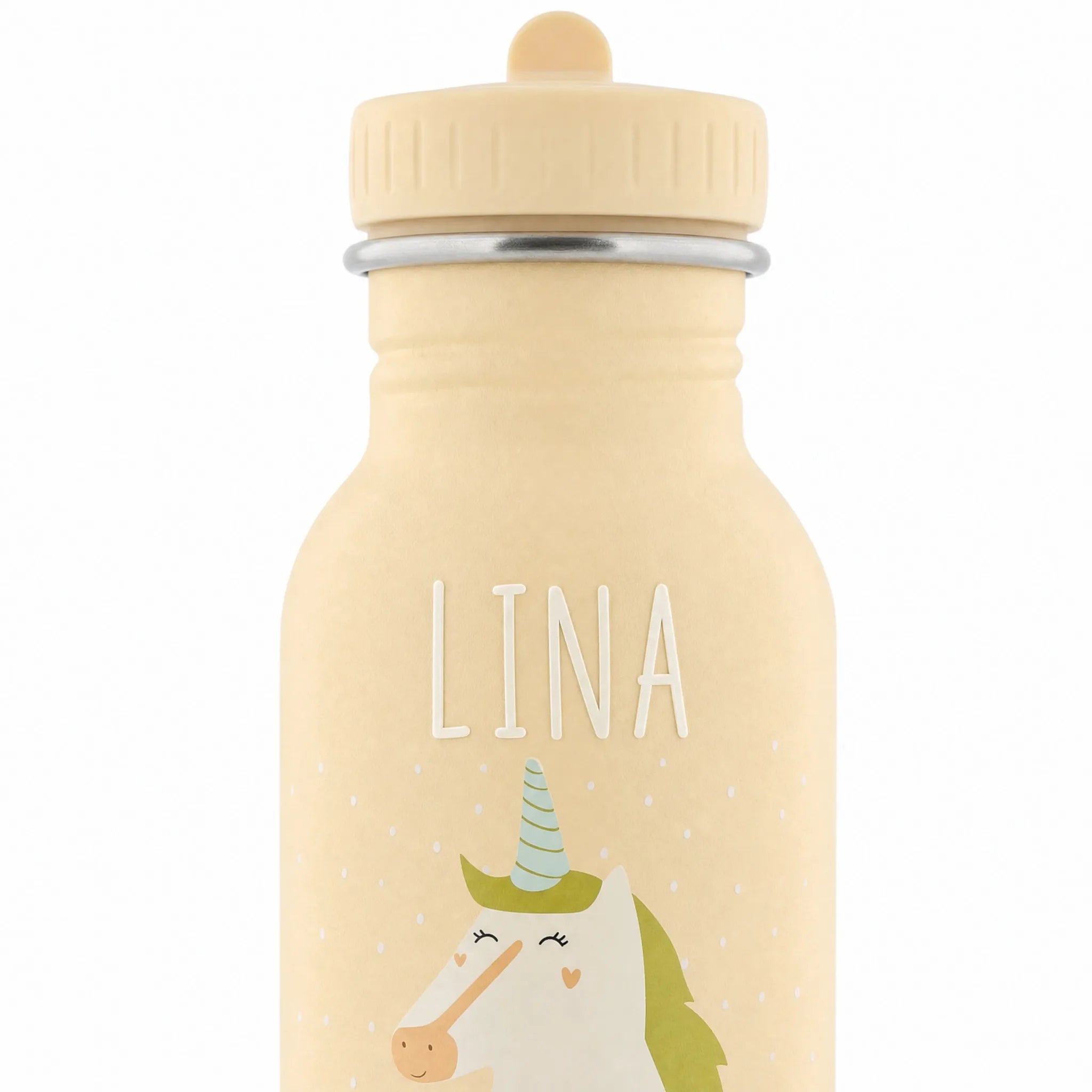 Trixie Trinkflasche Kinder Einhorn, für Kita und Schule, mit Wunschname