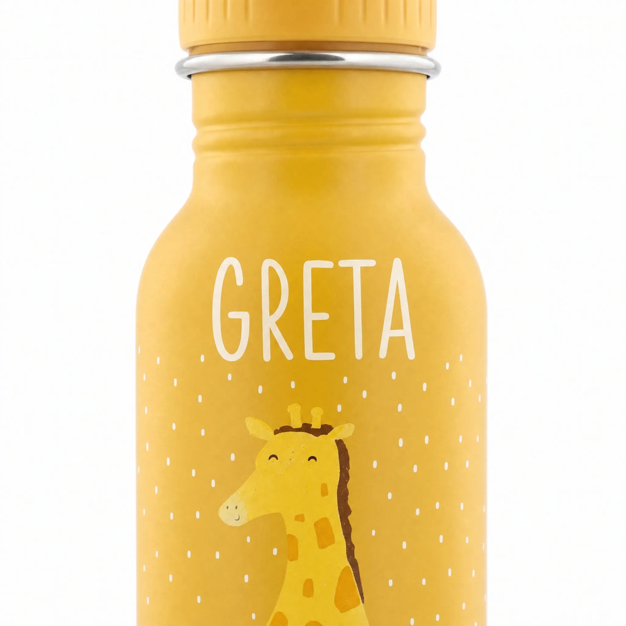Trixie Trinkflasche Kinder Giraffe, für Kita und Schule, mit Wunschname
