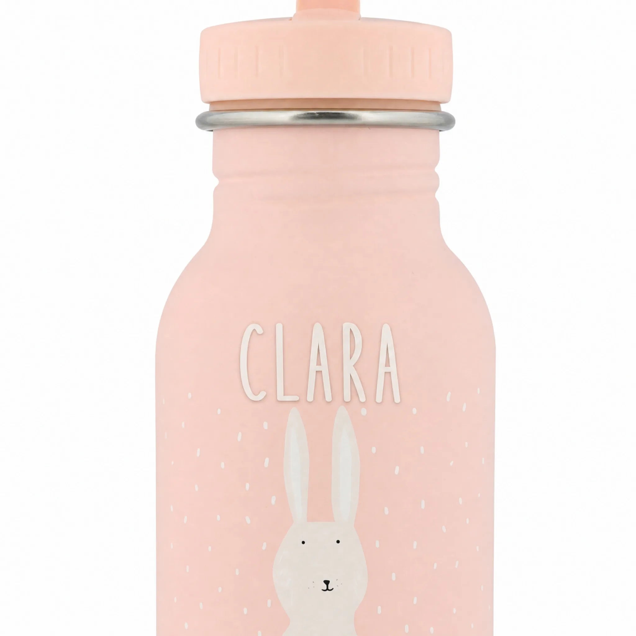 Trixie Trinkflasche Kinder Hase, für Kita und Schule, mit Wunschname
