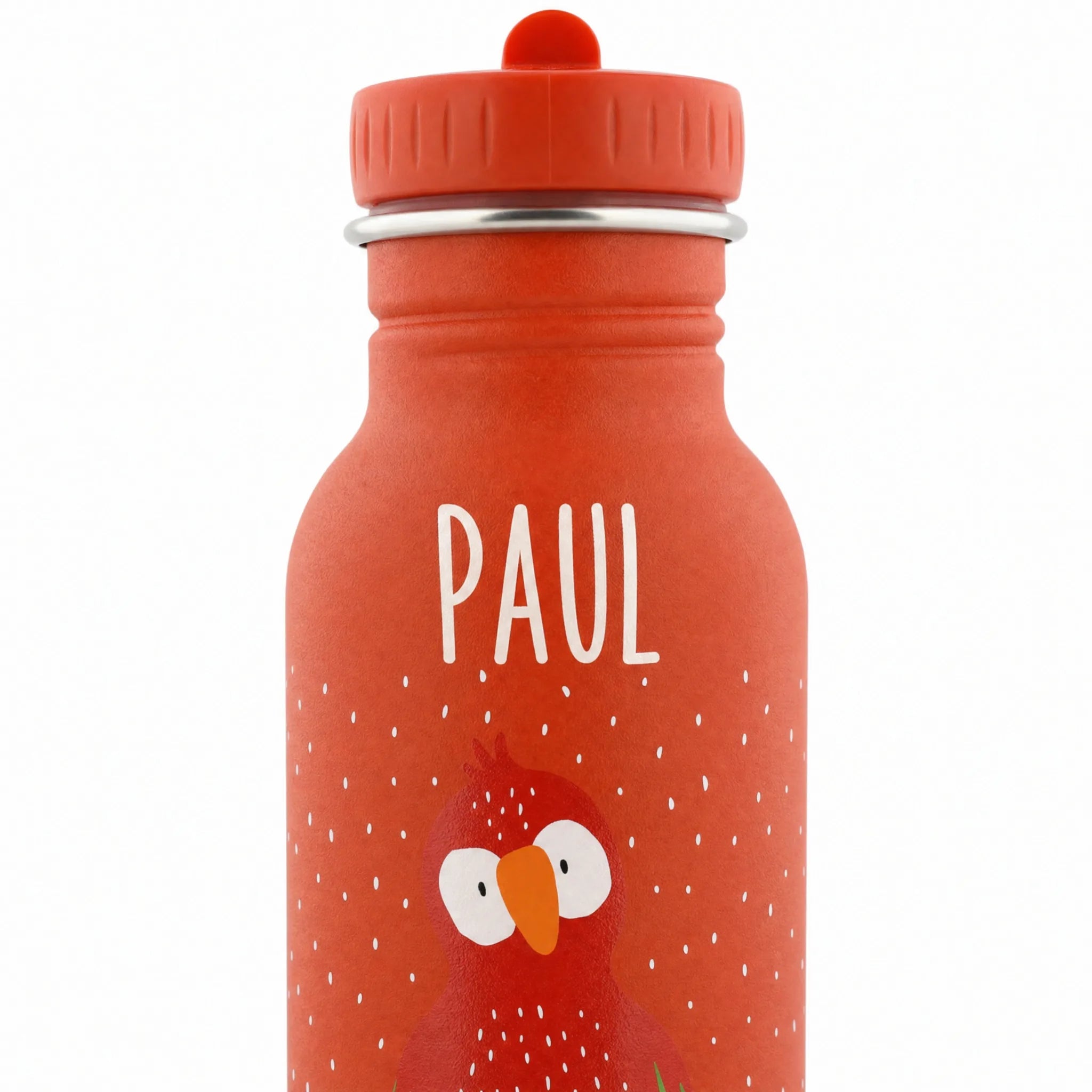 Trixie Trinkflasche Kinder Papagei, für Kita und Schule, mit Wunschname