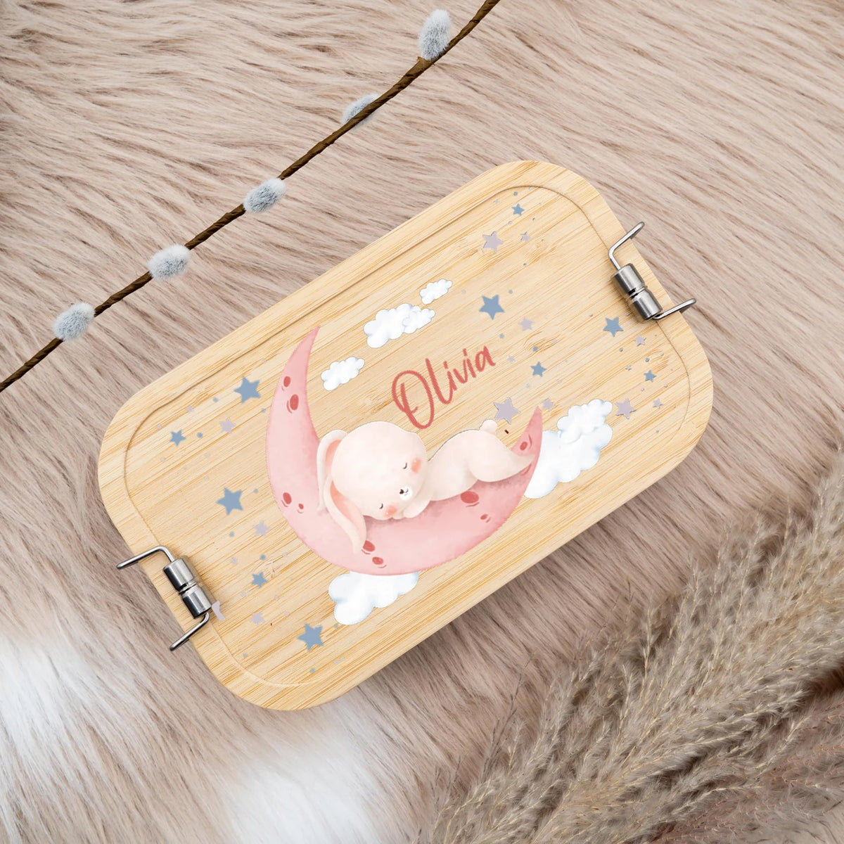 Brotdose Kinder personalisiert Baby Hase