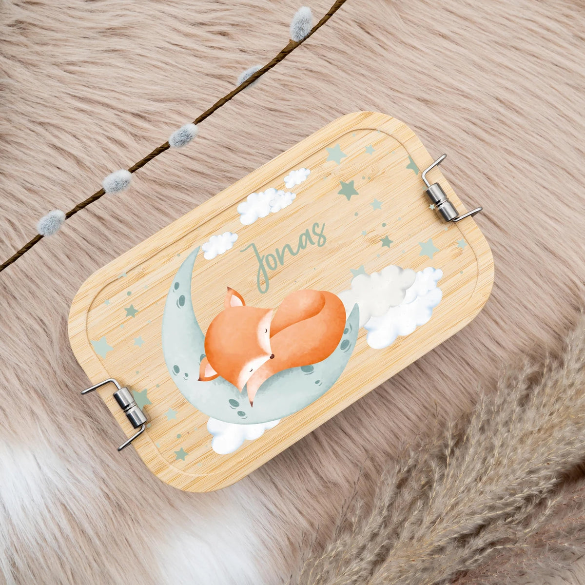 Brotdose Kinder personalisiert Baby Fuchs