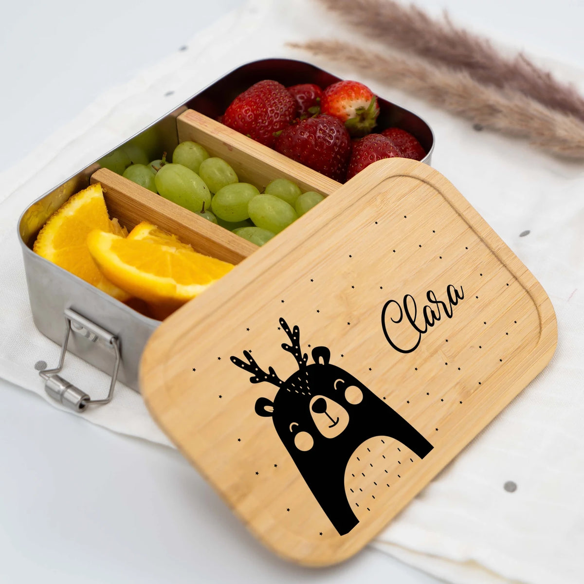 Brotdose personalisiert X-mas Bär