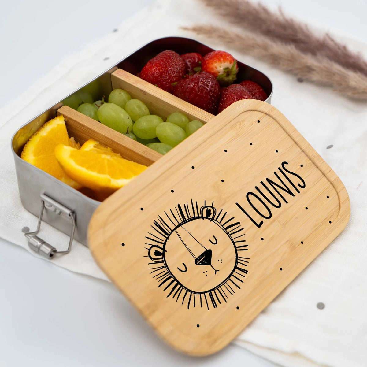 Brotdose personalisiert Löwenkopf