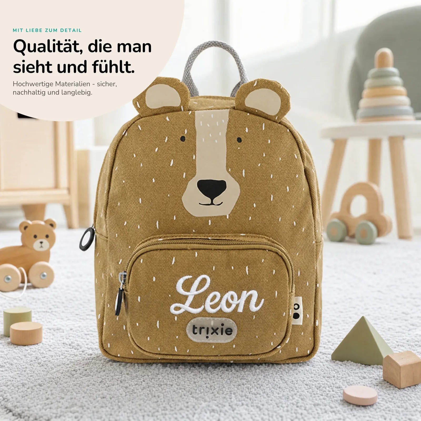 Trixie Kindergartenrucksack Bär, Kita-Rucksack personalisiert