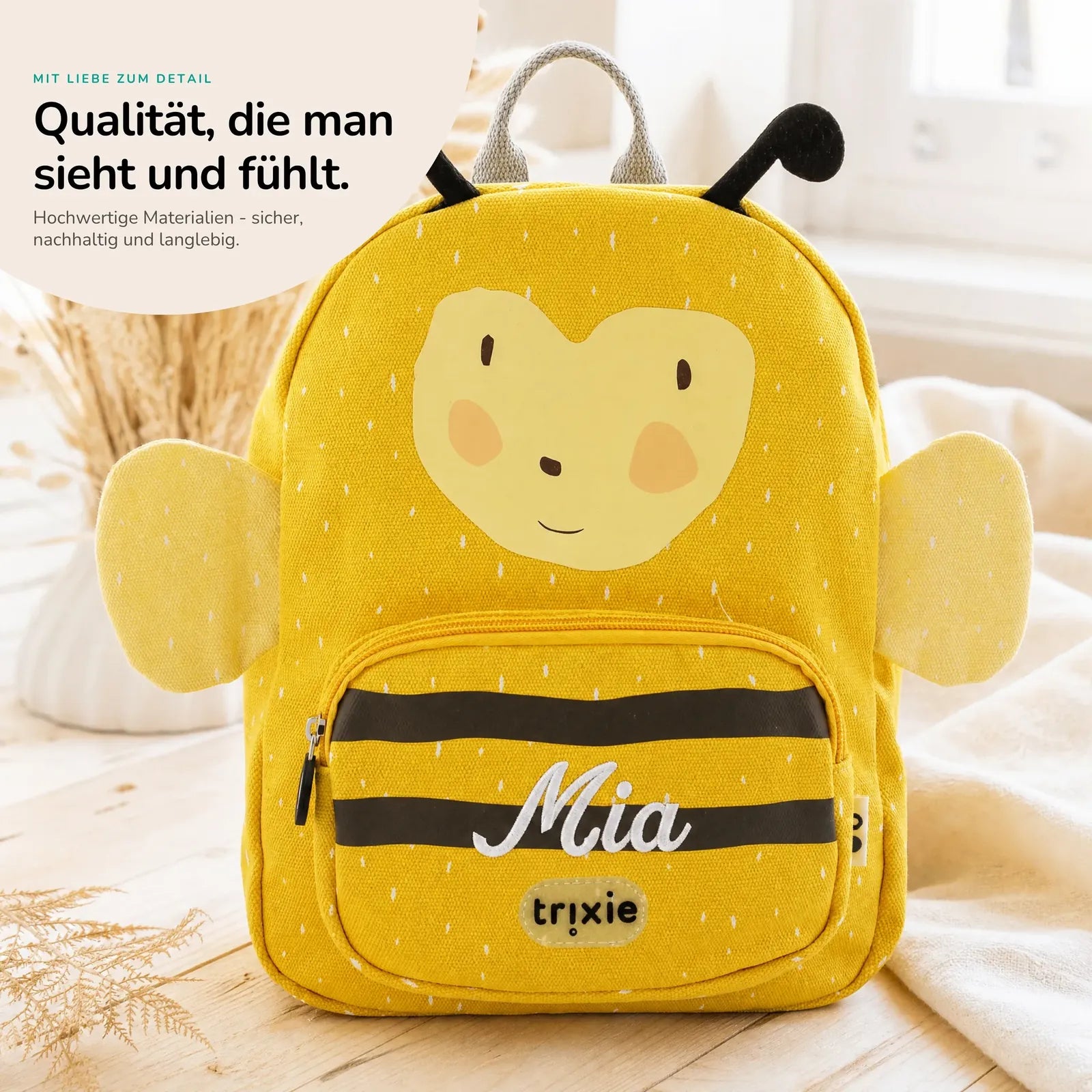 Trixie Kindergartenrucksack Biene, Kita-Rucksack personalisiert